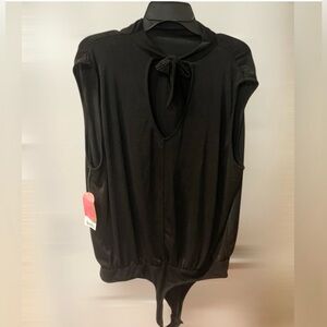 ARULA Black Sleeveless Bodysuit